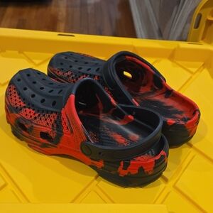 Red and Black Clogs Size 43